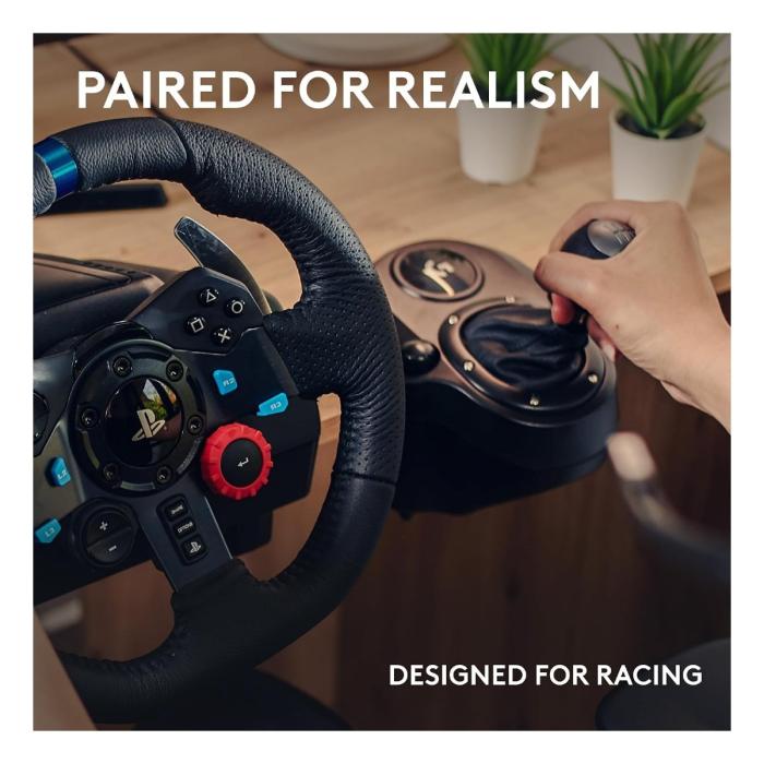 Logitech G29 Driving Force - Juego de volante y pedales - cableado - para PC, Sony PlayStation 3, Sony PlayStation 4