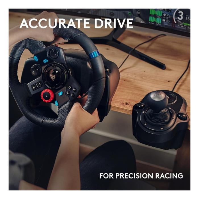 Logitech G29 Driving Force - Juego de volante y pedales - cableado - para PC, Sony PlayStation 3, Sony PlayStation 4
