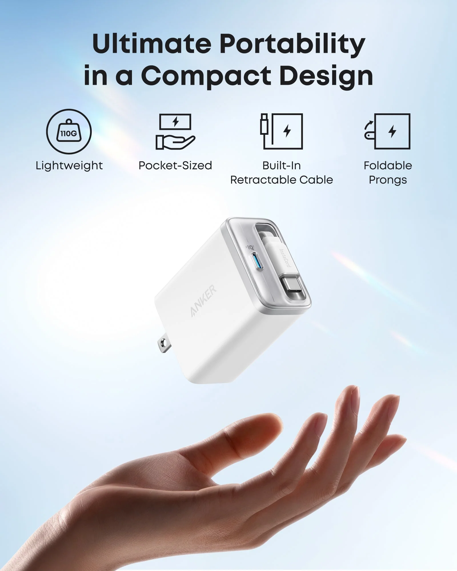 Anker - Charge/Sync cable - Nano Charger (35W Built-In Ret