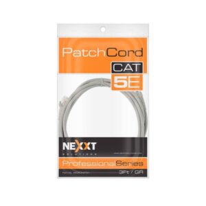 Nexxt - Cable de interconexión - RJ-45 (M) a RJ-45 (M) - 2.1 m - UTP - CAT 5e - moldeado, trenzado - gris