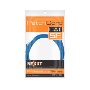 Nexxt - Cable de interconexión - RJ-45 (M) a RJ-45 (M) - 90 cm - UTP - CAT 5e - moldeado, trenzado - azul