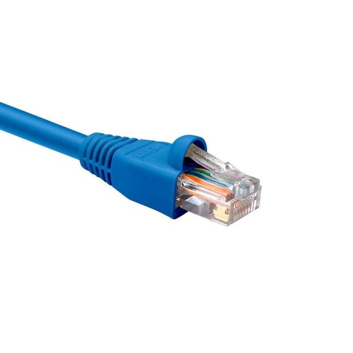 Nexxt - Cable de interconexión - RJ-45 (M) a RJ-45 (M) - 90 cm - UTP - CAT 5e - moldeado, trenzado - azul