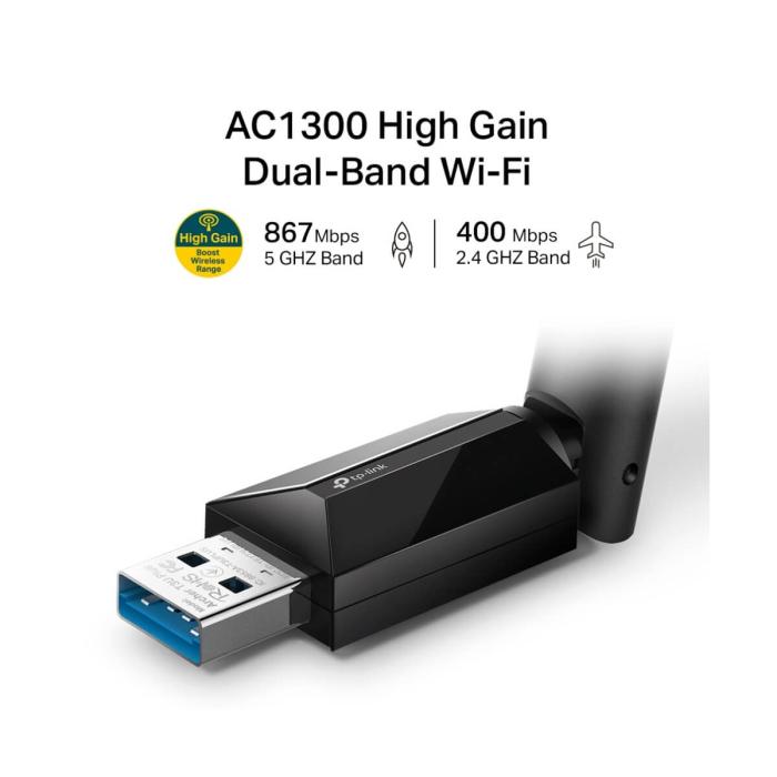 TP-Link - USB Network Adapters - Archer T3U AC1300 Dual Band