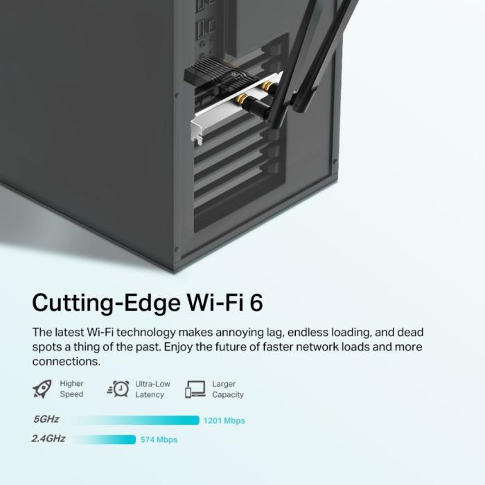 AX1800 Wi-Fi 6 Bluetooth 5.2 PCIe Adapte