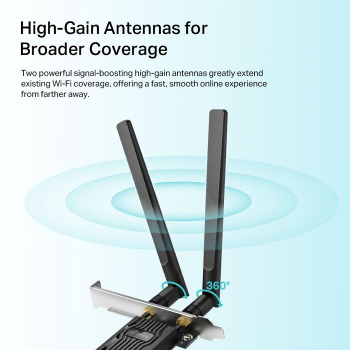 AX1800 Wi-Fi 6 Bluetooth 5.2 PCIe Adapte