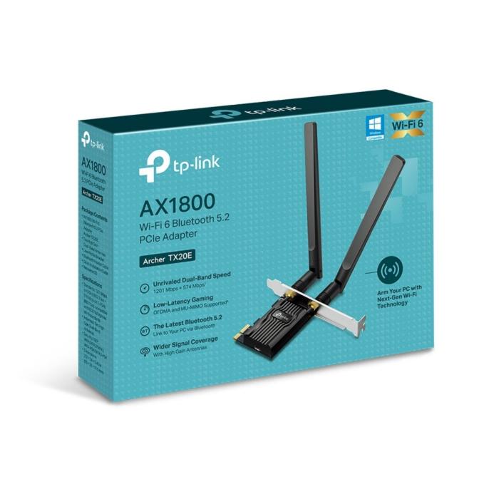 AX1800 Wi-Fi 6 Bluetooth 5.2 PCIe Adapte
