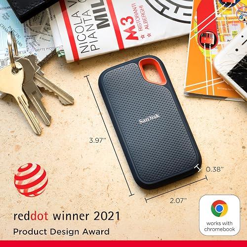 SanDisk Extreme Portable - SSD - cifrado - 1 TB - externo (portátil) - USB 3.2 Gen 2 - AES de 256 bits