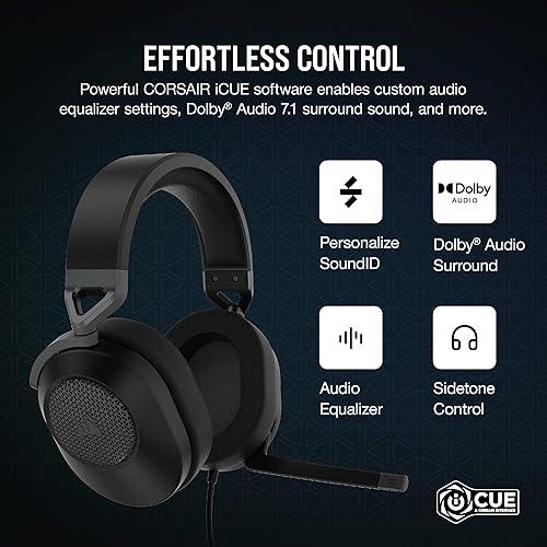 CORSAIR HEADSET HS65 SURROUND CARBON