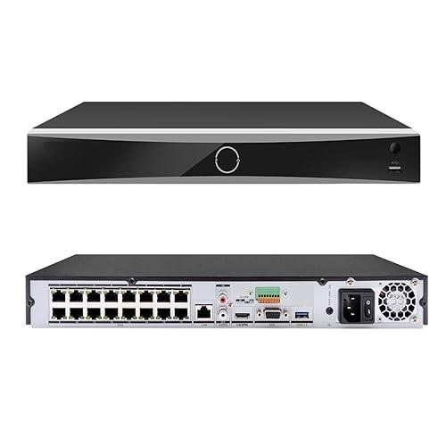 Hikvision - NVR independiente 1U Acusense 4K - 16 canales de vídeo - DS-7616NXI-K2/16P - 2 ranuras SATA HDD de hasta 16TB cada una - Entradas IP de hasta 16 canales, plug & play con 16 interfaces POE - Formatos de vídeo H.265+/H.265/H.264+/H.264 - Capacidad de decodificación hasta 2-ch @ 12MP o 3-ch @ 8MP o 6-ch @4MP o 12-ch@1080P - Hasta 160 Mbps de ancho de banda entrante - Protección perimetral - detección de movimiento 2.0 - Reconocimiento facial - ANPR (usando cámara ANPR)