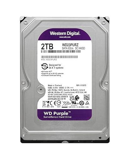 WD Purple Surveillance WD23PURZ - Disco duro - 2 TB - interno - 3.5" - SATA 6Gb/s - búfer: 64 MB