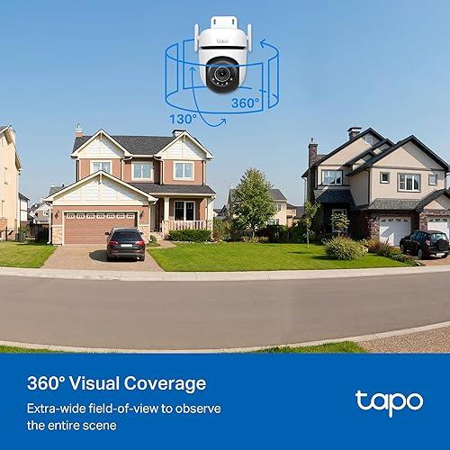 Tapo C520WS V1 - Cámara de vigilancia de red - panorámico / inclinación - para exteriores - resistente a la intemperie - color (Día y noche) - 4 MP - 2560 x 1440 - 2K - audio - inalámbrico - Wi-Fi - 2.4GHz radio - H.264 - CC 9 V