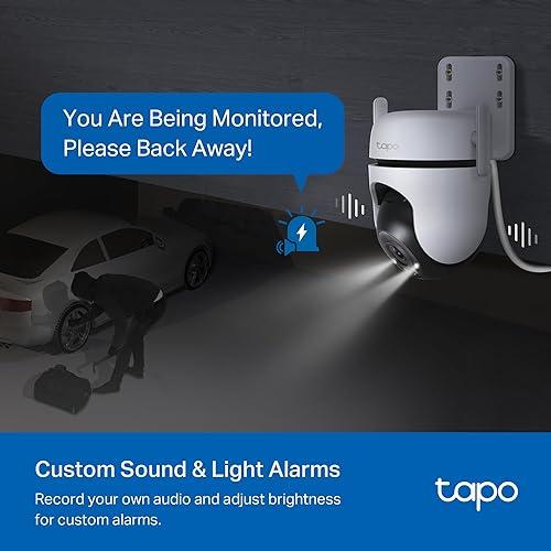 Tapo C520WS V1 - Cámara de vigilancia de red - panorámico / inclinación - para exteriores - resistente a la intemperie - color (Día y noche) - 4 MP - 2560 x 1440 - 2K - audio - inalámbrico - Wi-Fi - 2.4GHz radio - H.264 - CC 9 V