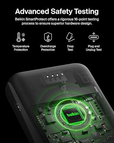 Belkin - Power bank - Lithium ion - Para iPhone 15 - with 20W PD + Integrated USB-C