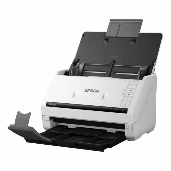 Epson DS-530 II - Escáner de documentos - hasta 35 ppm/70 ipm1, impresión a doble cara en 1 pasada - ADF 50 páginas - 600dpi - 27g/m2-413g/m2 - TWAIN / ISIS - Ciclo de trabajo diario 4,000 páginas - USB 3.0 - Windows / macOS - 1 año de garantía