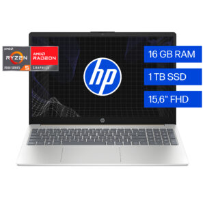 HP 15-fc0258la - Notebook - 15.6" - AMD Ryzen 5 7520U / 4.3 GHz - DDR5 SDRAM - 16 GB - 1 TB - AMD Radeon - Windows 11 Home - 1-year warranty