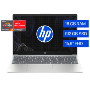 HP 15-fc0272la - Notebook - 15.6" - AMD Ryzen 7 7730U / 4.5 GHz - 16 GB - LPDDR5 SDRAM - SSD - AMD Radeon - Windows 11 Home - Blue - Spanish