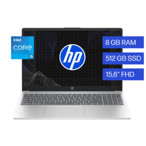 HP 15-fd0250la - Notebook - 15.6" - Intel Core 5 1334U / 5.0 GHz - DDR4 SDRAM - 8 GB - 512 GB SSD - Intel UHD Graphics - Microsoft Windows 11 Home - Spanish - 1-year warranty