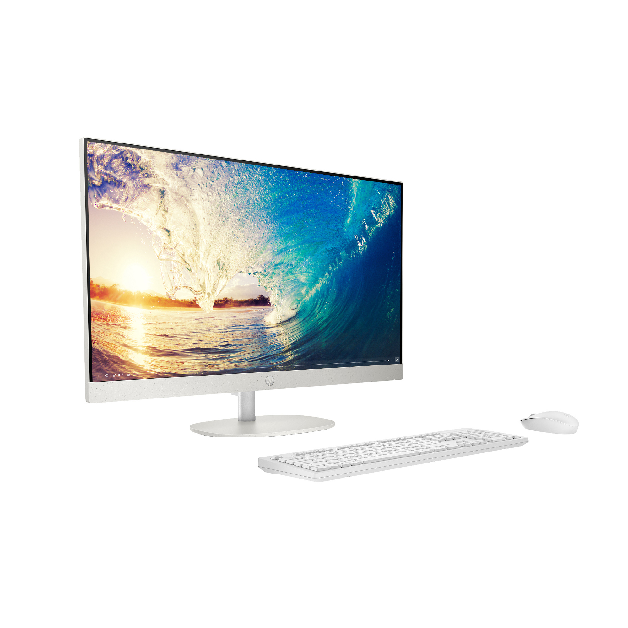 HP - All-in-one - AMD Ryzen 5 7520U / 4.8 GHz - DDR5 SDRAM - 512 GB HDD - 23.8" - Integrated graphics - Windows 11 Home - White - BA1V8LA#ABM