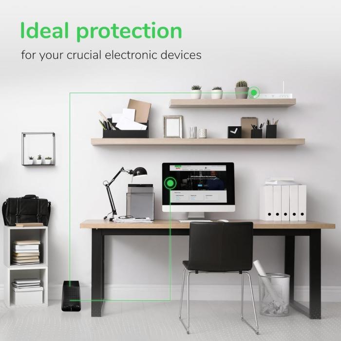 APC Back-UPS BE425M - UPS - CA 120 V - 255 vatios - 425 VA - 1 x baterías - conectores de salida: 6 - negro