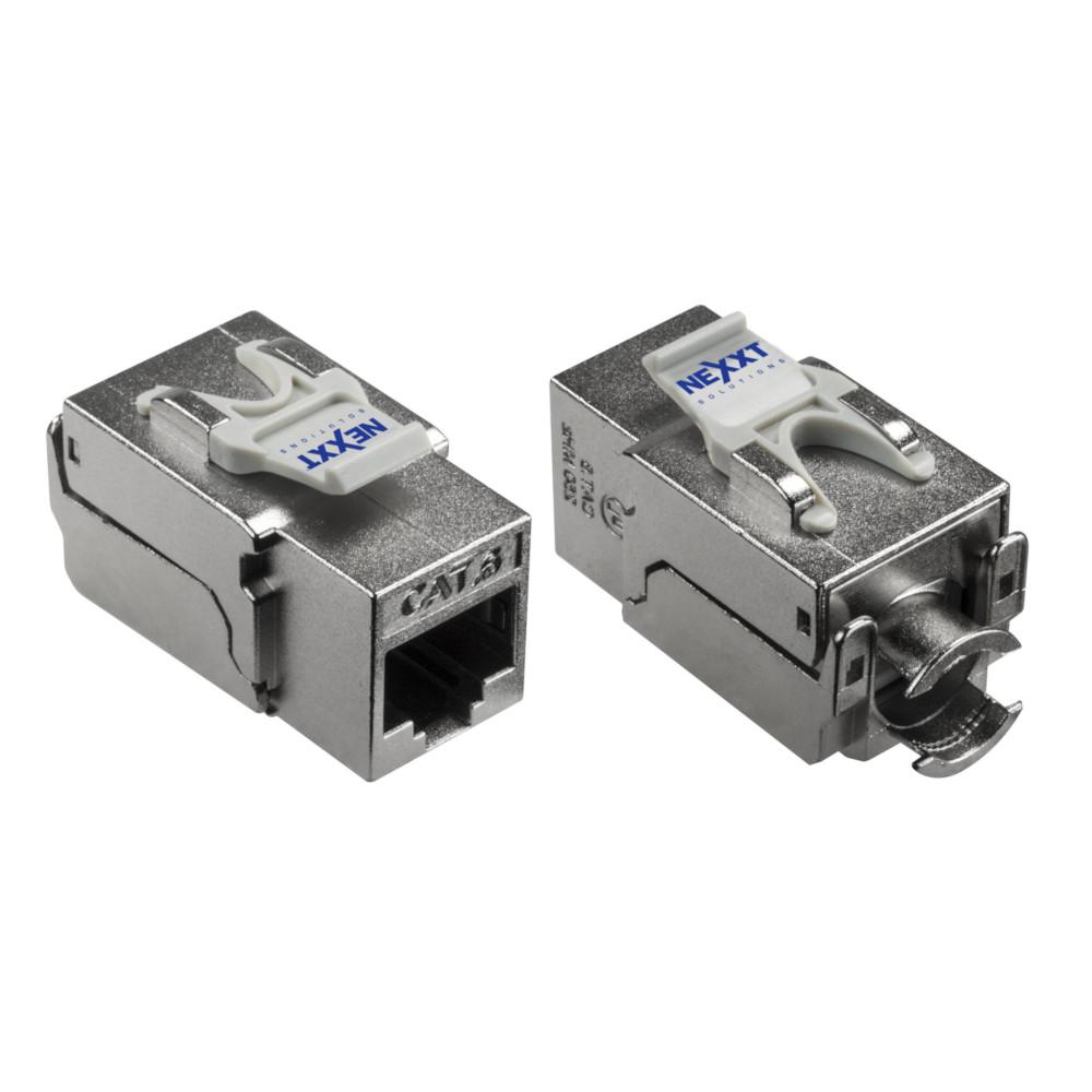 Nexxt - Inserto modular - CAT 6a - STP - RJ-45 - plata