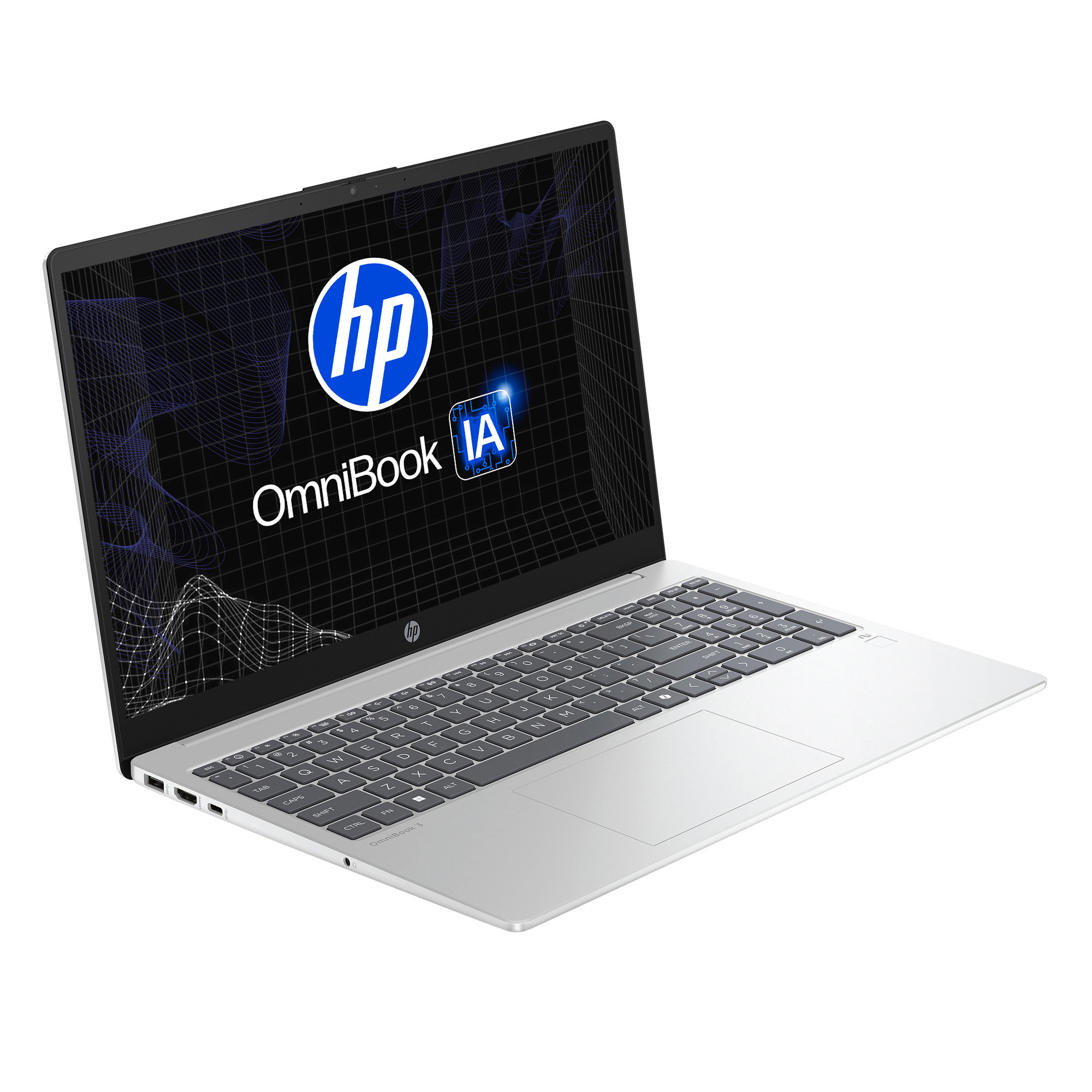 HP Omnibook 15-fn0051la - Notebook - 15.6" - AMD Ryzen 5 340 / 4.8 GHz - 16 GB - DDR5 SDRAM - 512 GB - AMD Radeon - Windows 11 Home - 1-year warranty