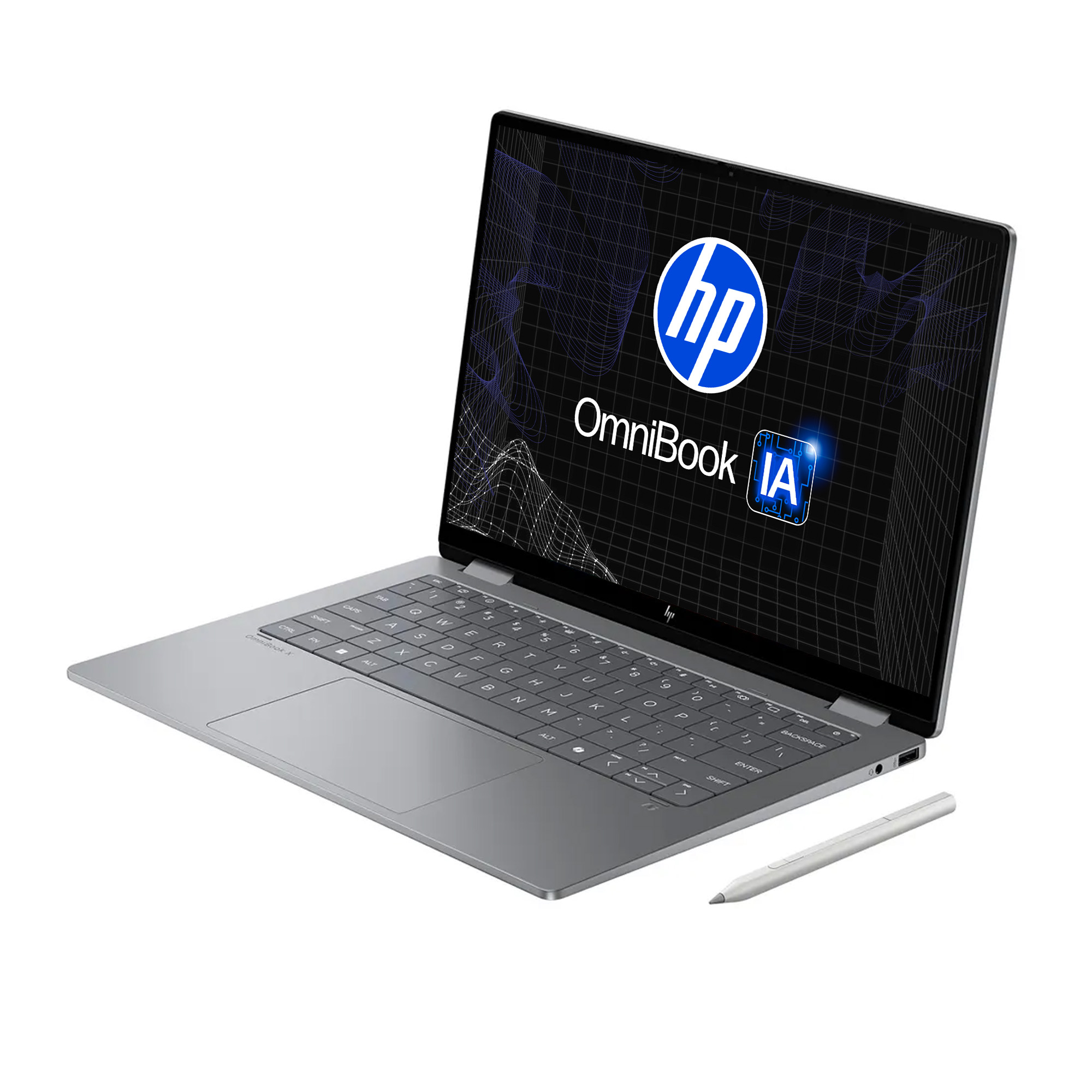 HP OB 14-fk0074la - Notebook - 14" - AMD 350 - Ryzen 7 / 5.0 GHz - DDR5 SDRAM - 1 TB - AMD Radeon 860M - Windows 11 home - Touch  Digital Pen