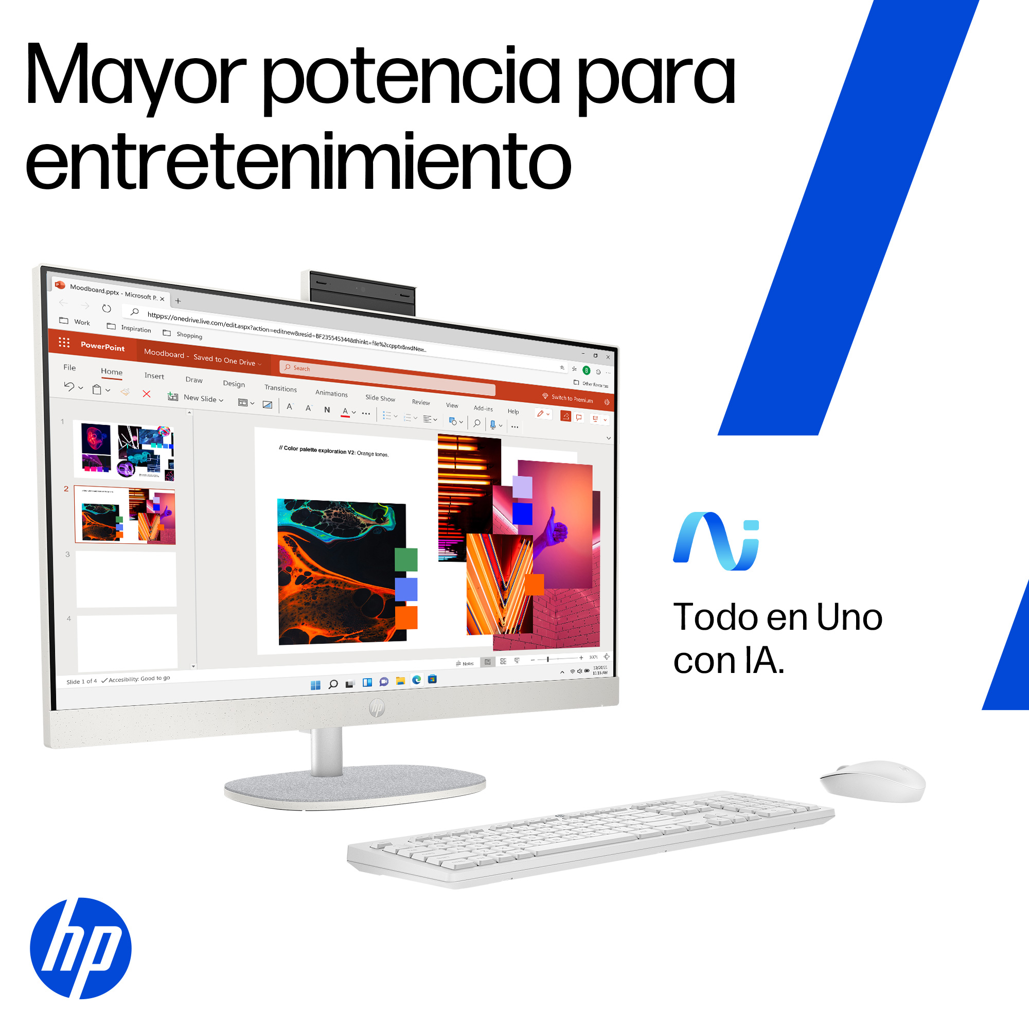 HP - All-in-one - AMD Ryzen 7 350 AI / 4.8 GHz - DDR5 SDRAM - 512 GB HDD - 27" - Integrated graphics - Windows 11 Home - White