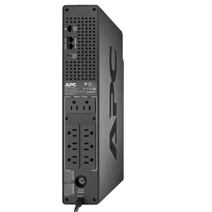 APC Back-UPS Pro, 1500VA, 120V, AVR, LCD, 8 NEMA 5-15R,2U Tower Rack convertible – BR1500RM2U