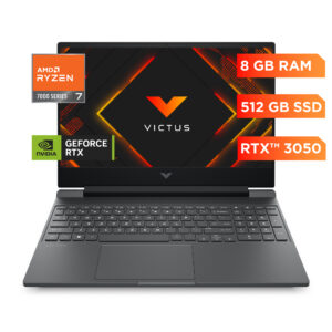 HP 15-fb3018la - Notebook - 15.6" - AMD Ryzen 7 7445HS / 4.7 GHz - 8 GB - DDR5 SDRAM - NVIDIA GeForce RTX 3050 - Windows 11 Home - Spanish