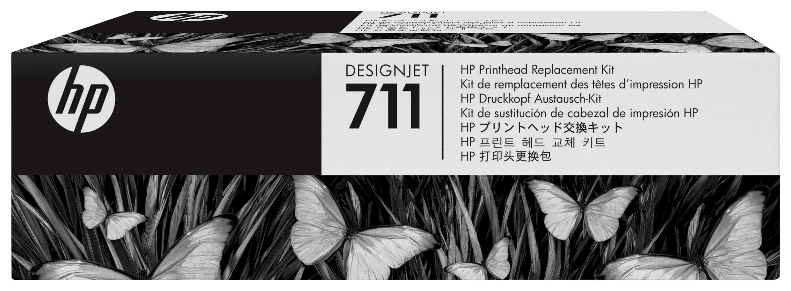 Kit de reemplazo de cabezales de impresión HP 711 DesignJet (C1Q10A) para impresoras plotter de gran formato DesignJet T530, T520, T130, y T120