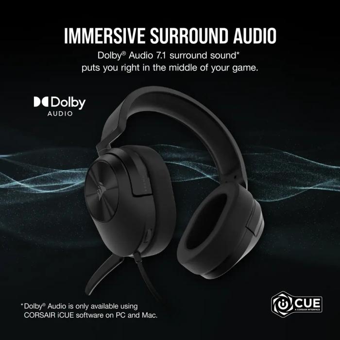 CORSAIR HEADSET HS55 SURROUND CARBON