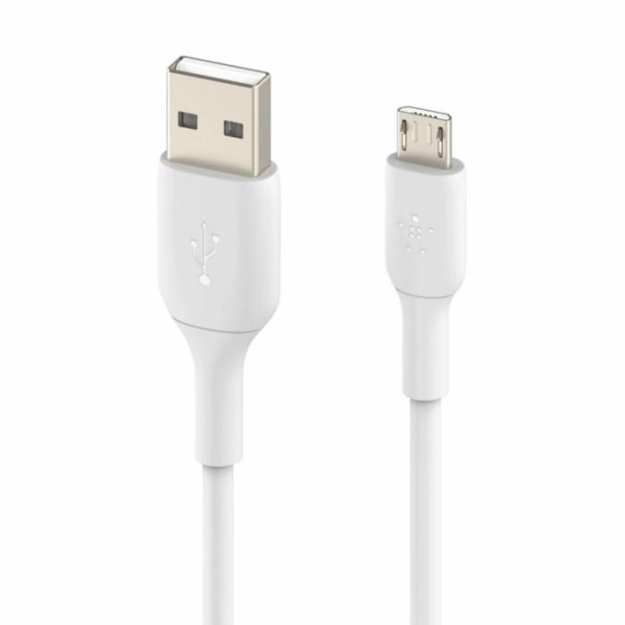 Belkin BoostCharge - Cable USB - Micro-USB tipo B (M) a USB (M) - 1 m - blanco