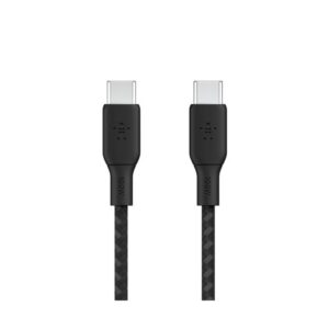 Belkin BoostCharge - Cable USB - 24 pin USB-C (M) a 24 pin USB-C (M) - 2 m - negro - para Apple 10.9-inch iPad Air; Google Pixel 4a, 5, 6; Samsung Galaxy Note20, S21, S21 5G, S22