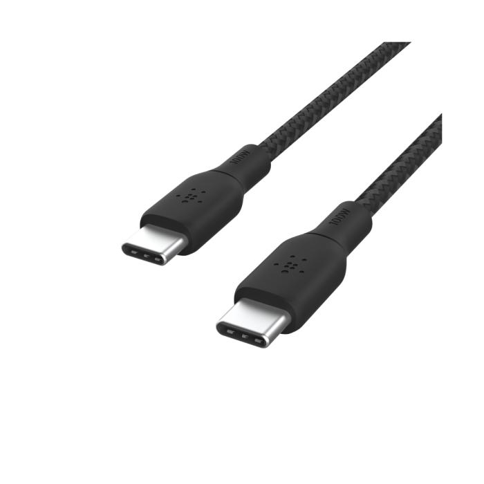 Belkin BoostCharge - Cable USB - 24 pin USB-C (M) a 24 pin USB-C (M) - 2 m - negro - para Apple 10.9-inch iPad Air; Google Pixel 4a, 5, 6; Samsung Galaxy Note20, S21, S21 5G, S22