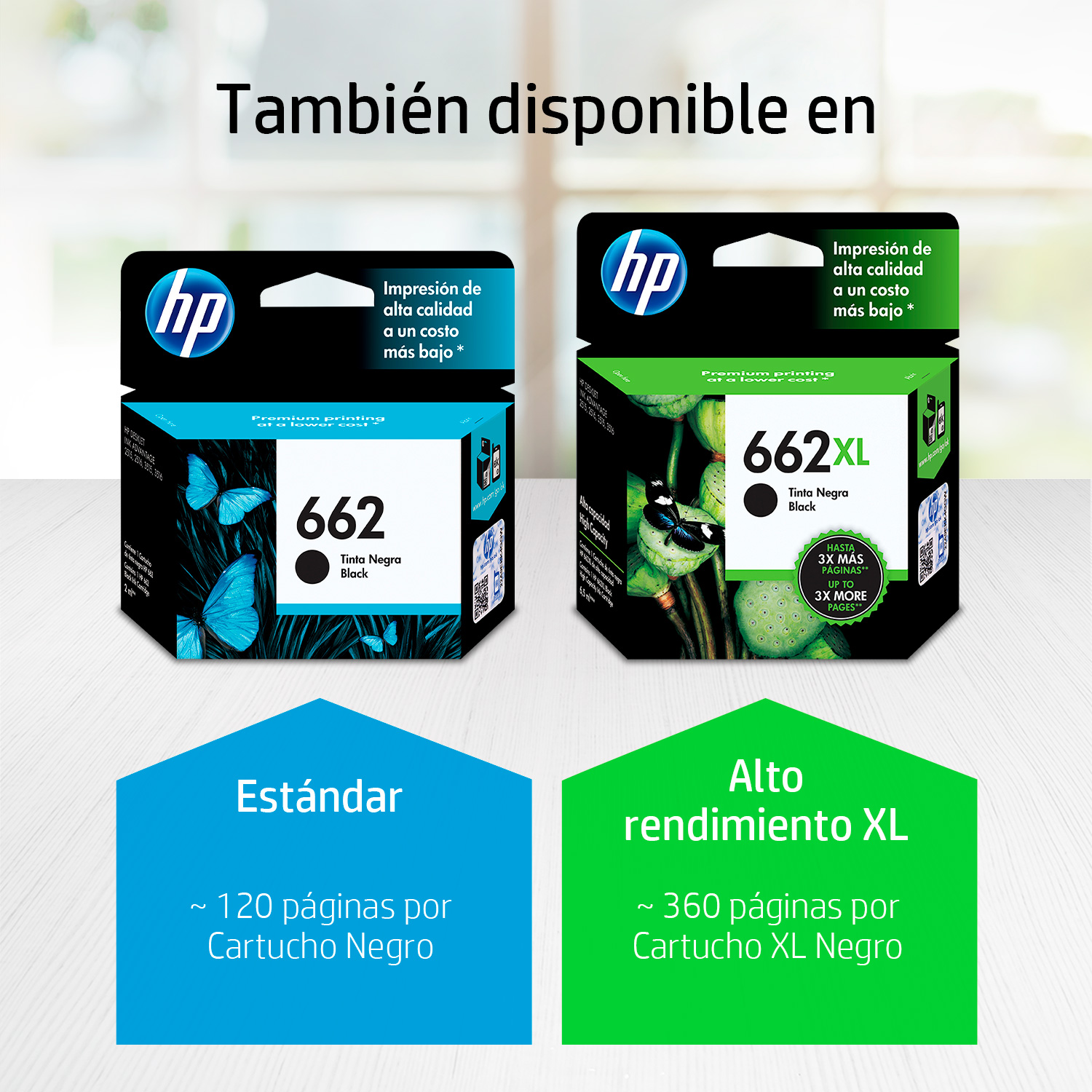 Cartucho de tinta HP 662XL negra Original (CZ105AL)