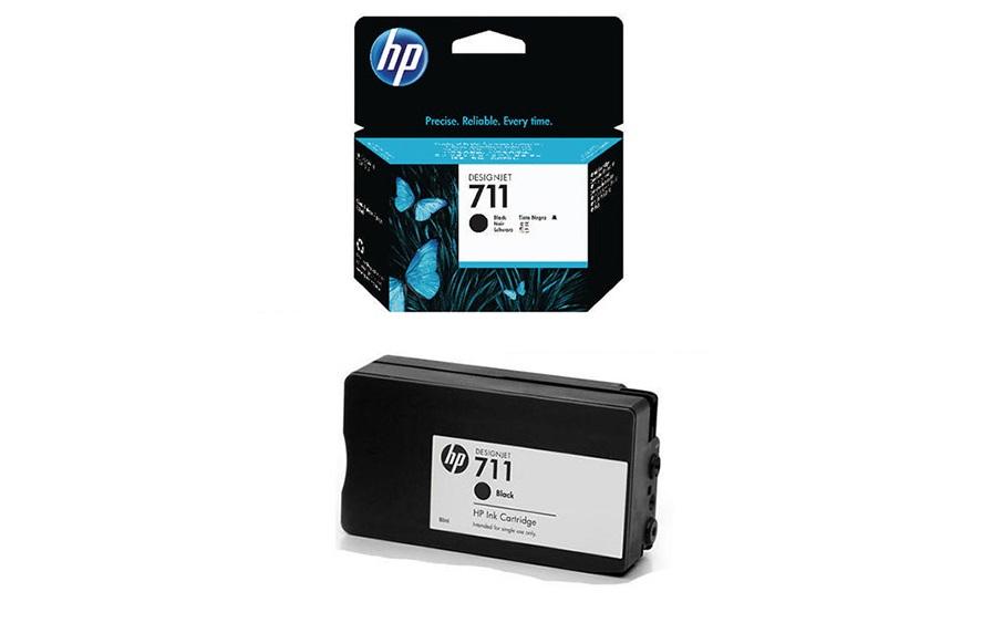 HP 711 - 80 ml - negro - original - cartucho de tinta - para DesignJet T100, T120, T120 ePrinter, T125, T130, T520, T520 ePrinter, T525, T530