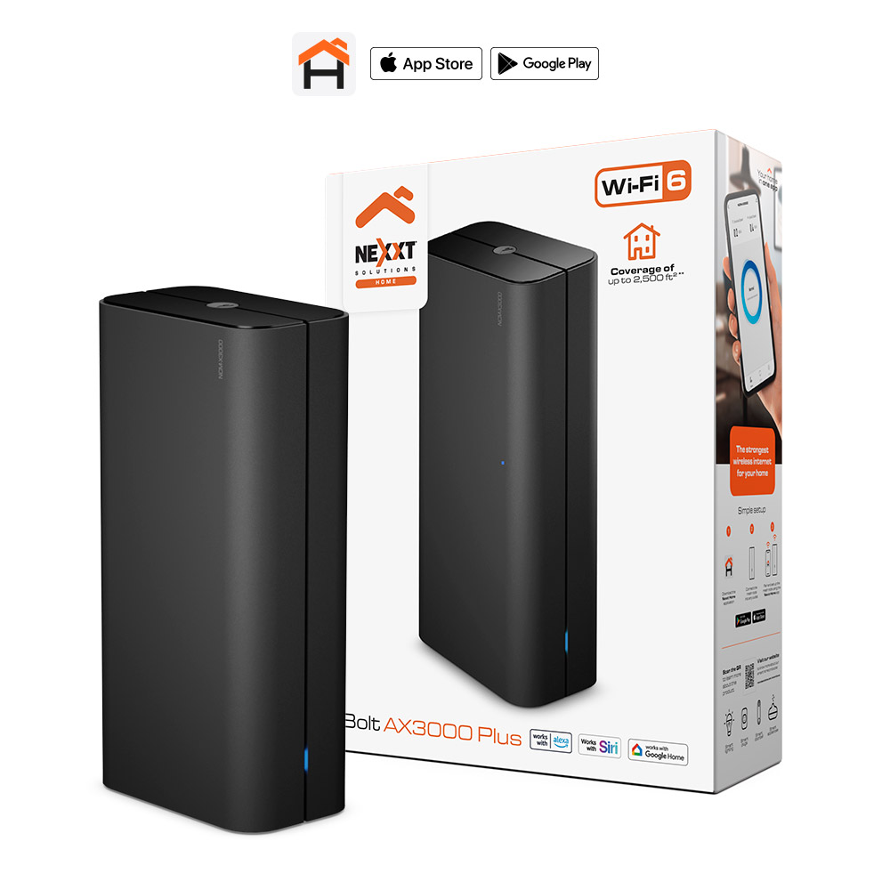 Nexxt Solutions Home - Router - Wireless Mesh - 802.11a/b/g/n/ac/ax - Desktop - 2 pack