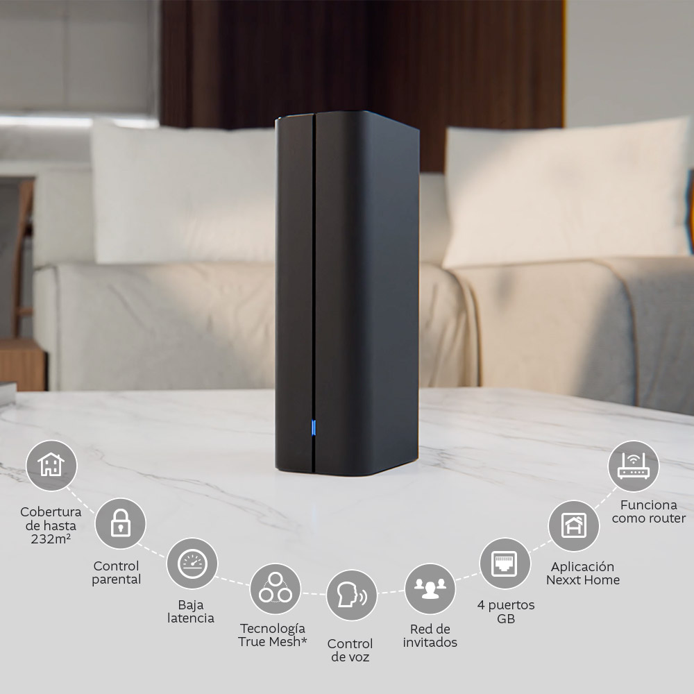 Nexxt Solutions Home - Router - Wireless Mesh - 802.11a/b/g/n/ac/ax - Desktop - 2 pack
