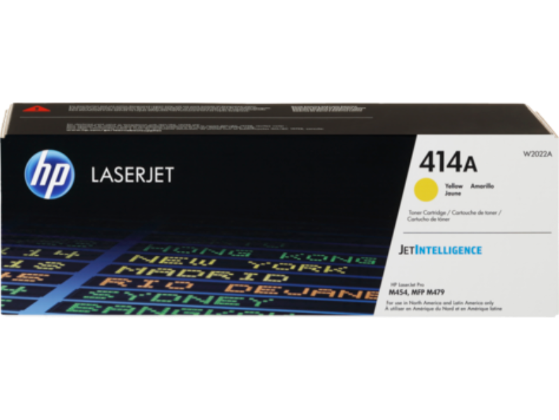 HP 414A - Amarillo - original - LaserJet - cartucho de tóner (W2022A) - para Color LaserJet Enterprise M455, MFP M480; Color LaserJet Pro M454, M479, MFP M479
