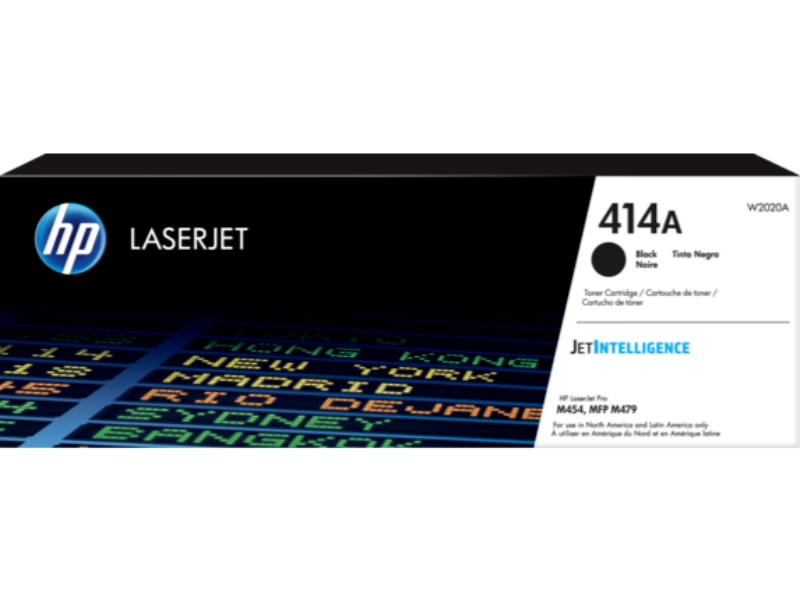 Cartucho de tóner original HP LaserJet 414A negro (W2020A) Para HP LJ Pro M454, MFP M479 / HP LJ Ent M455, MFP M480