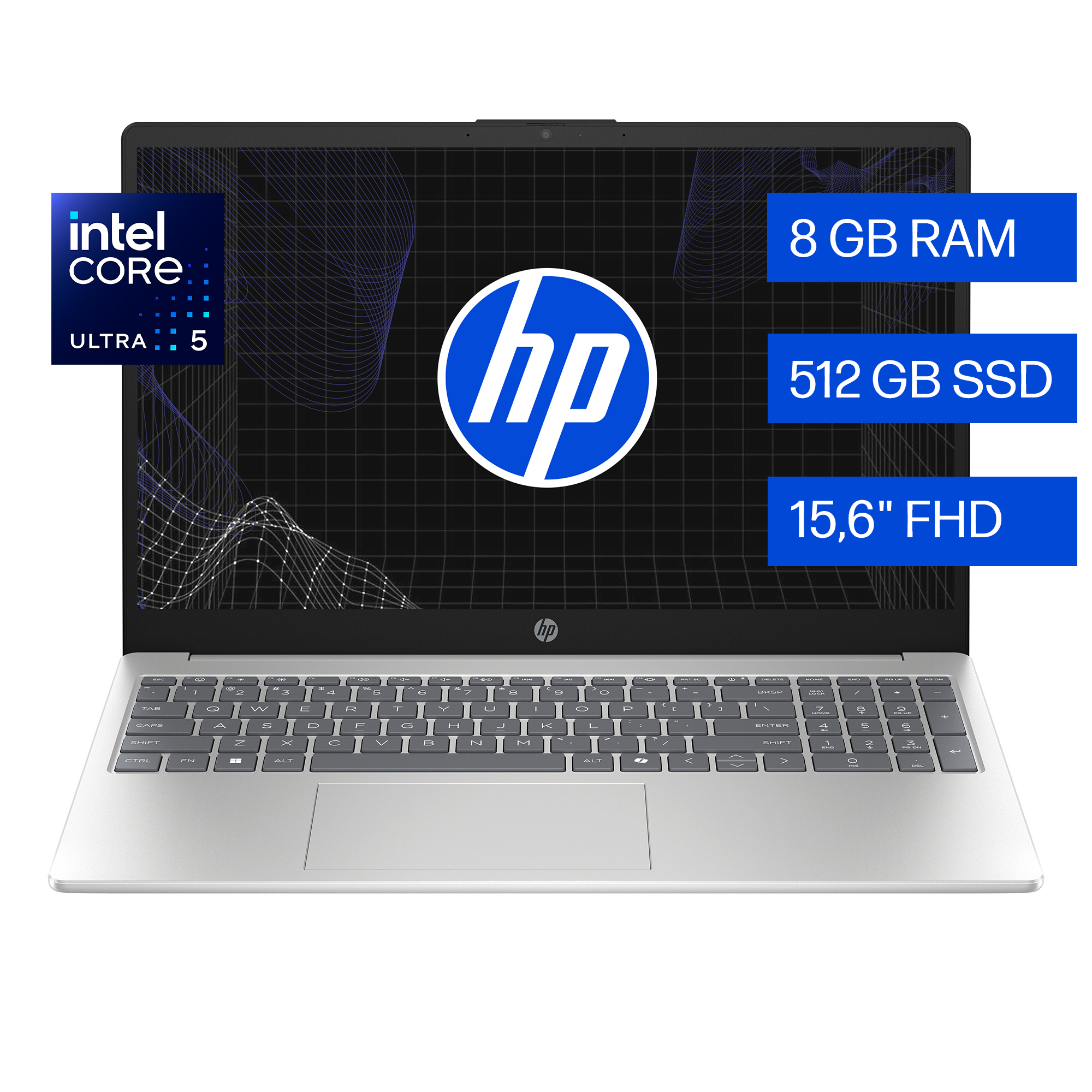 Laptop HP AI 15-fd2350la, Intel Core Ultra 5, 8 GB RAM, 512 GB SSD, 15.6" FHD, Windows 11 Home