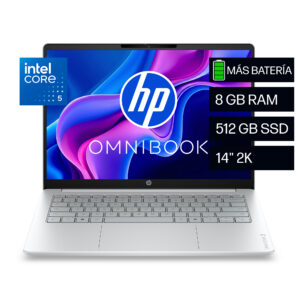 HP Omni Clamshell - Notebook - 14" - Intel Core 5- 120U / 5.0 GHz - 8 GB - DDR5 SDRAM - 512 GB - Integrated graphics - Windows 11 Home - Silver