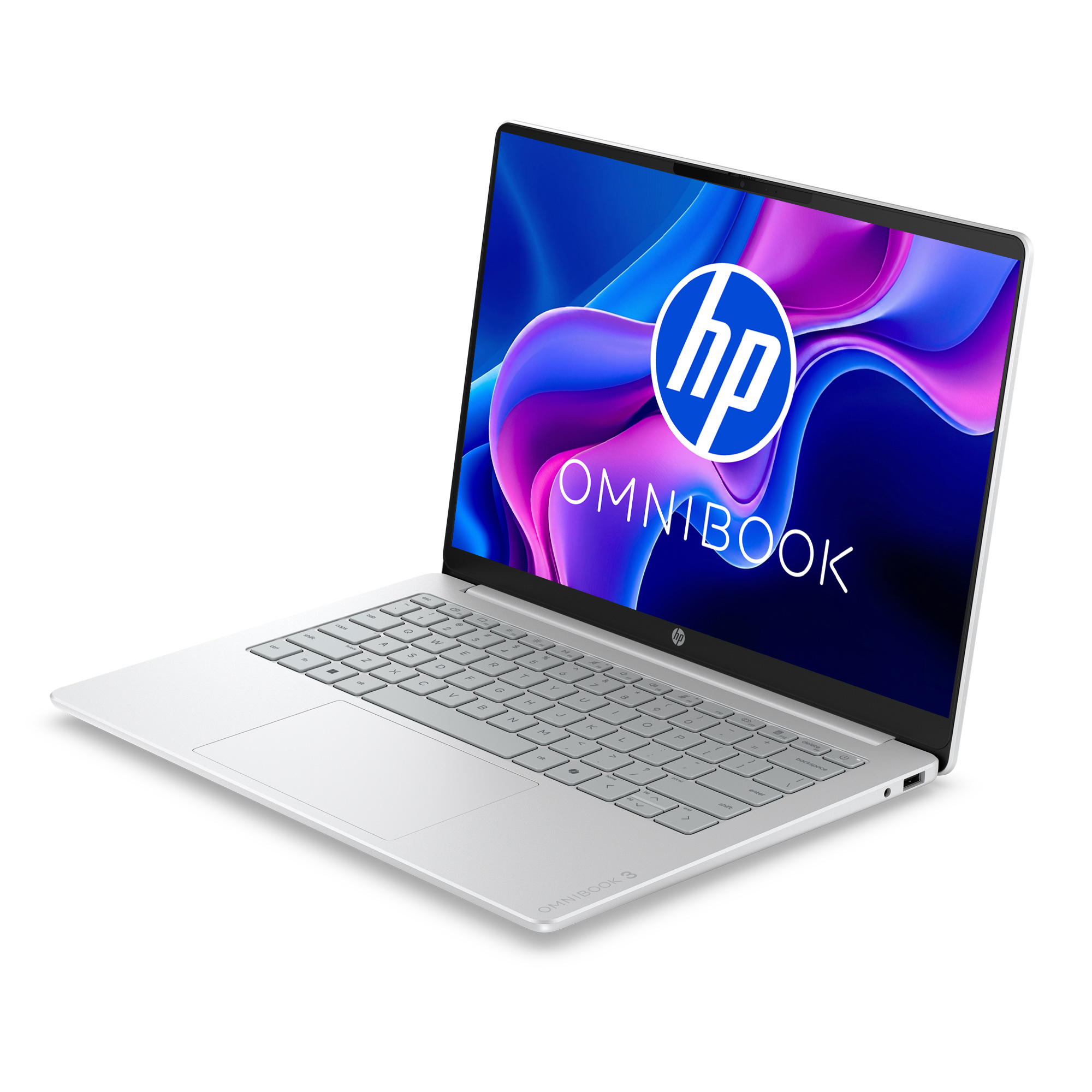 HP Omni Clamshell - Notebook - 14" - Intel Core 5- 120U / 5.0 GHz - 8 GB - DDR5 SDRAM - 512 GB - Integrated graphics - Windows 11 Home - Silver