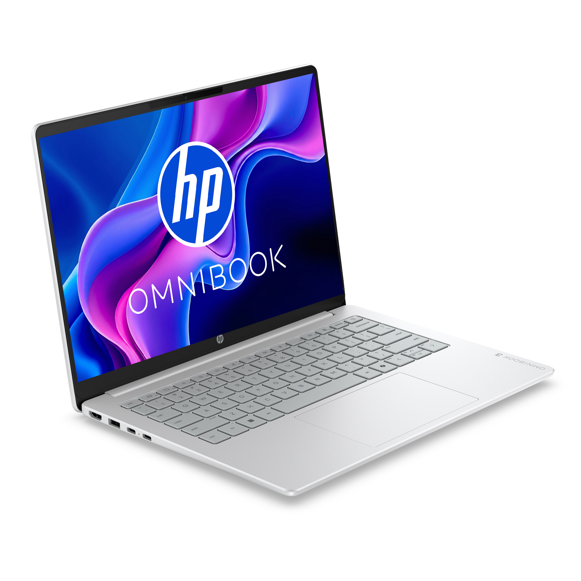 HP Omni Clamshell - Notebook - 14" - Intel Core 5- 120U / 5.0 GHz - 8 GB - DDR5 SDRAM - 512 GB - Integrated graphics - Windows 11 Home - Silver