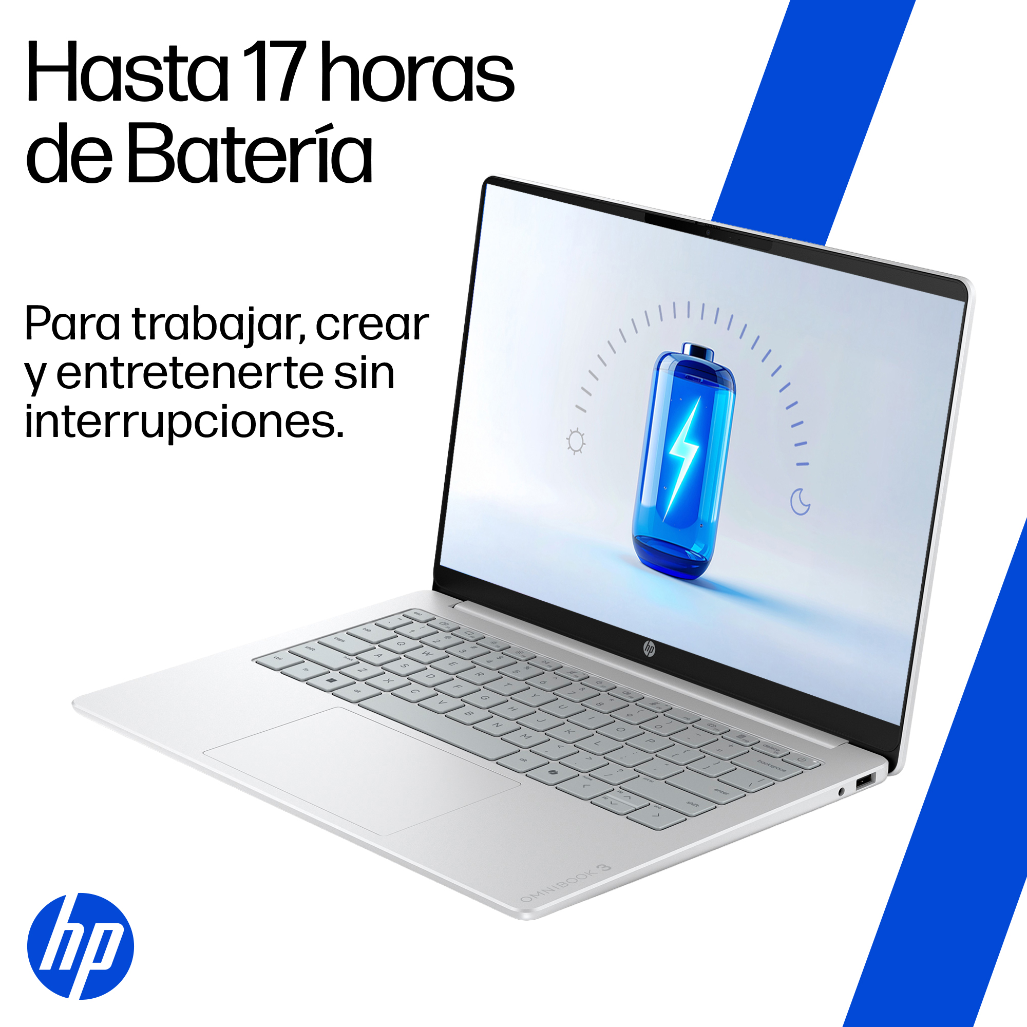 HP Omni Clamshell - Notebook - 14" - Intel Core 5- 120U / 5.0 GHz - 8 GB - DDR5 SDRAM - 512 GB - Integrated graphics - Windows 11 Home - Silver