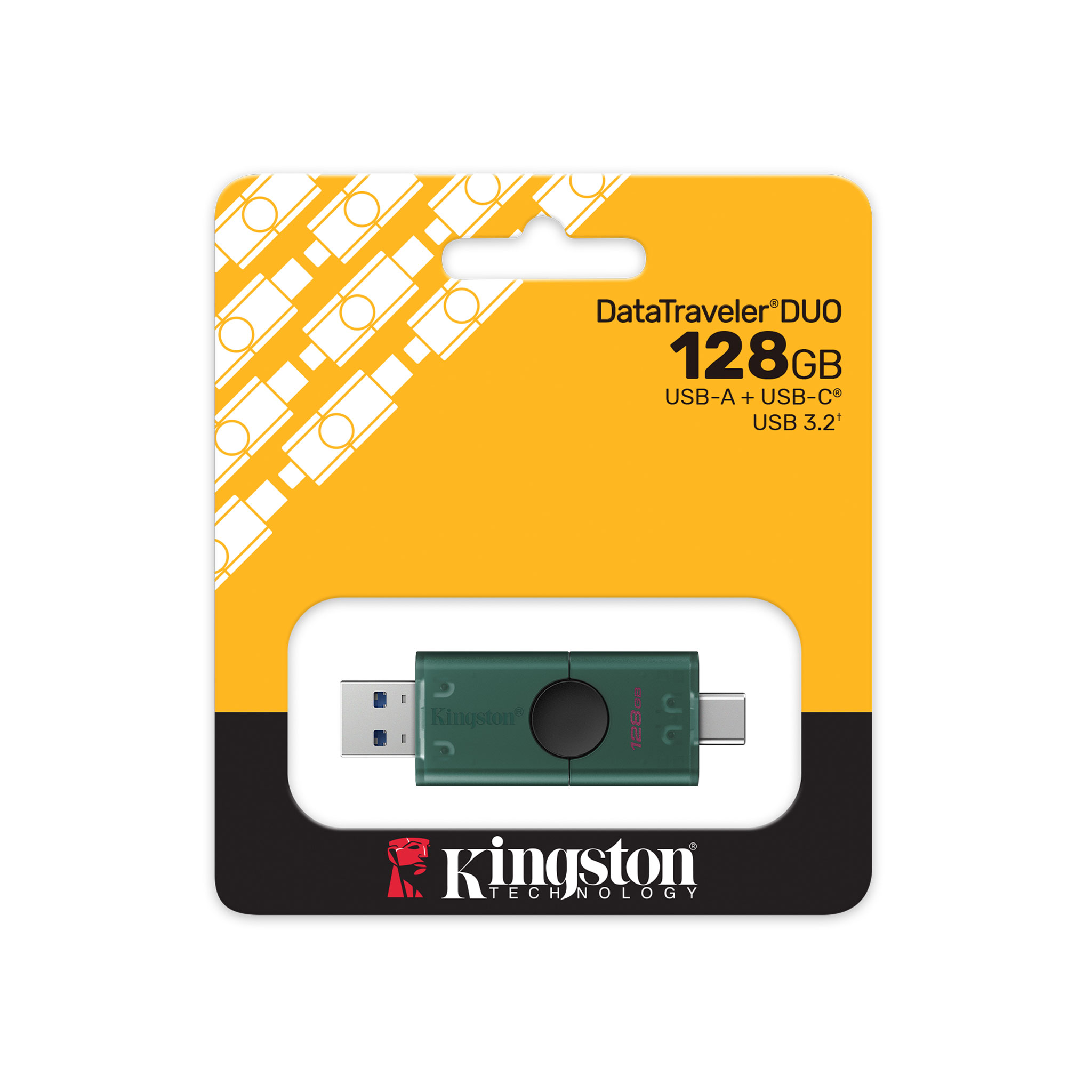 Kingston 128GB USB-A + USB-C 3.2 Gen 1 DataTraveler DuoG2