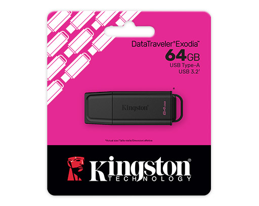 Kingston - USB flash drive - USB 3.2 Gen 1 - DataTraveler Exodia Black