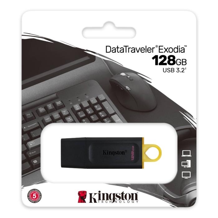 Kingston DataTraveler Exodia M - Unidad flash USB - 128 GB - USB 3.2 Gen 1