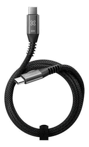 Klip Xtreme - USB cable - 24 pin USB-C - 9 pin USB Type A - 1.8 m - Black - 30W Braided Fast charging
