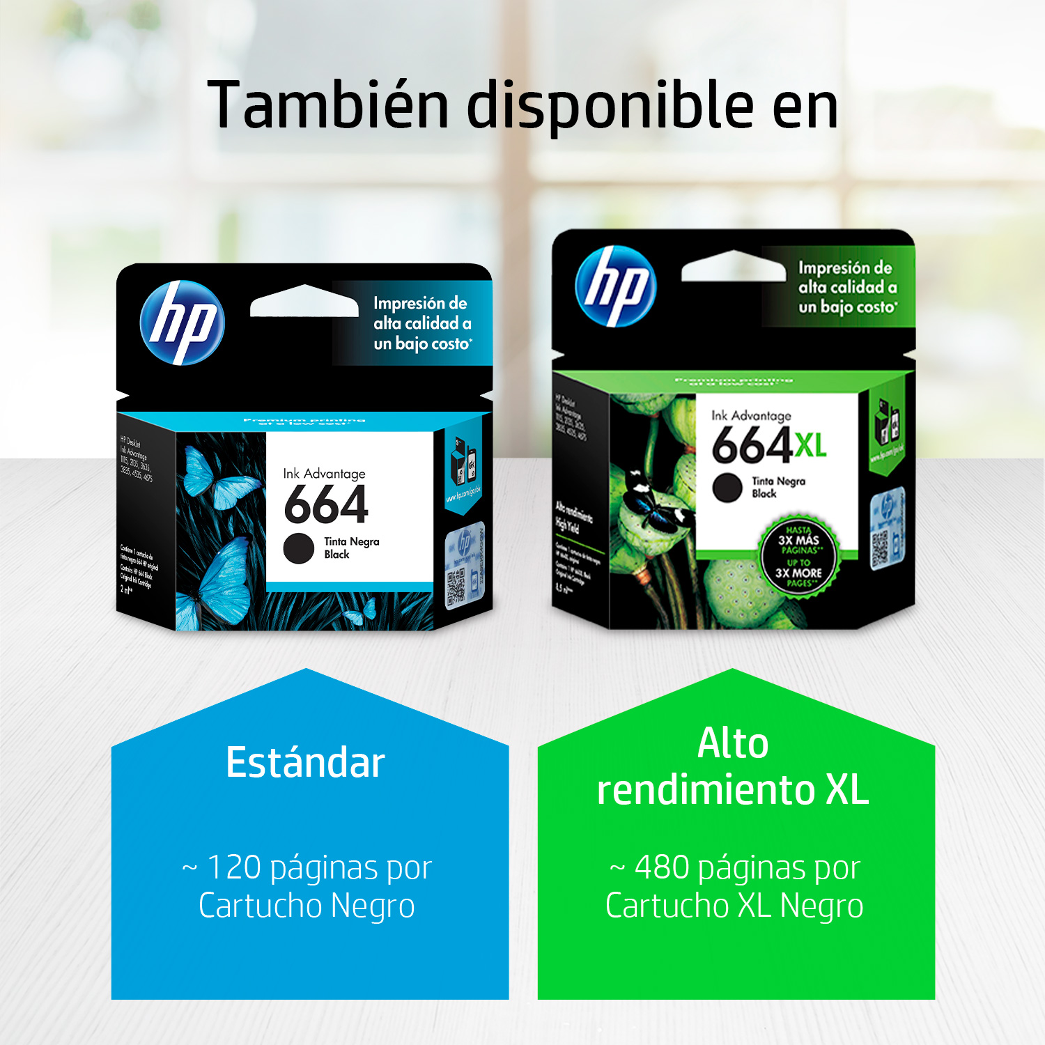 HP - Ink cartridge - Black - 664XL